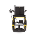 Atom Power Power Chair - Electric wheelchair with yellow frame and black seat on a white background