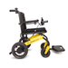 Atom Power Power Chair - Yellow and black atom power wheelchair on a white background