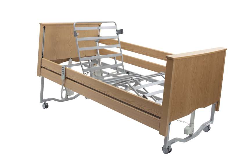 Drive DeVilbiss Bradshaw Nursing Care Low Bed Including Side Rails - Ash