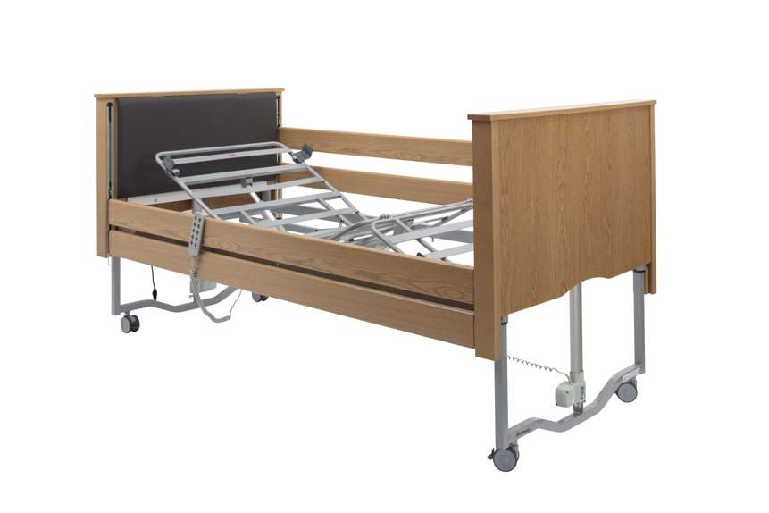 Drive DeVilbiss Bradshaw Nursing Care Low Bed Including Side Rails - Ash