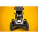Scooterpac Savvy 8 Plus - Black mobility scooter on a yellow background