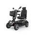 Scooterpac Savvy 8 Plus - Black mobility scooter with a basket on a white background