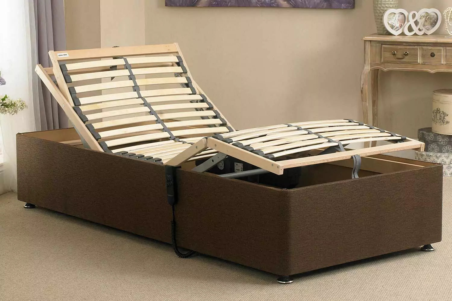 Drive DeVilbiss Adjustable Divan Bed with Reflex Foam Mattress